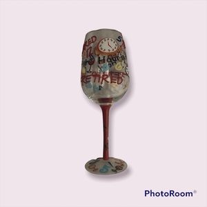 Top Shelf Wine Glass,Hand-painted barware, Theme:Retired